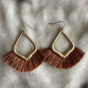 Brown Fringe Earrings